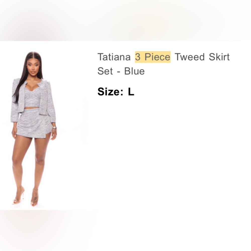 Skirt set